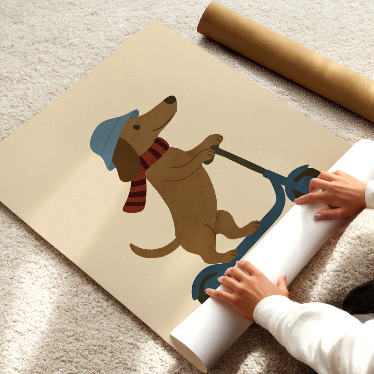 Scooter Dog Poster