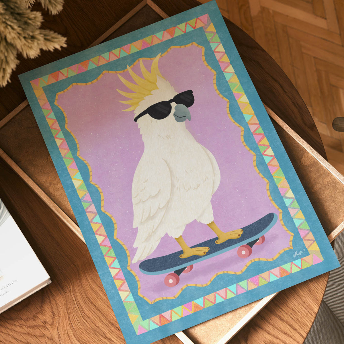 Poster "Cooler Skateboard-Kakadu"