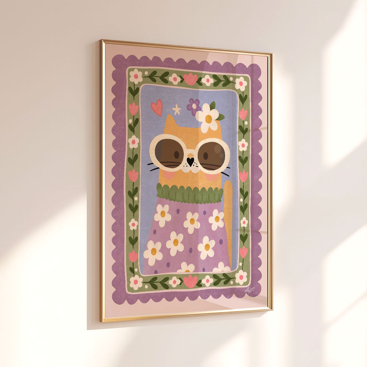 Blumenkatze Poster