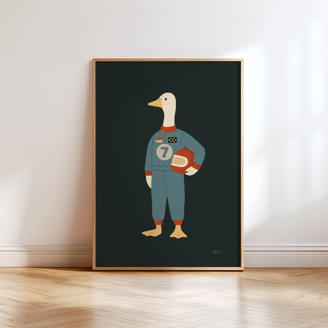 Little Racer Goose Poster