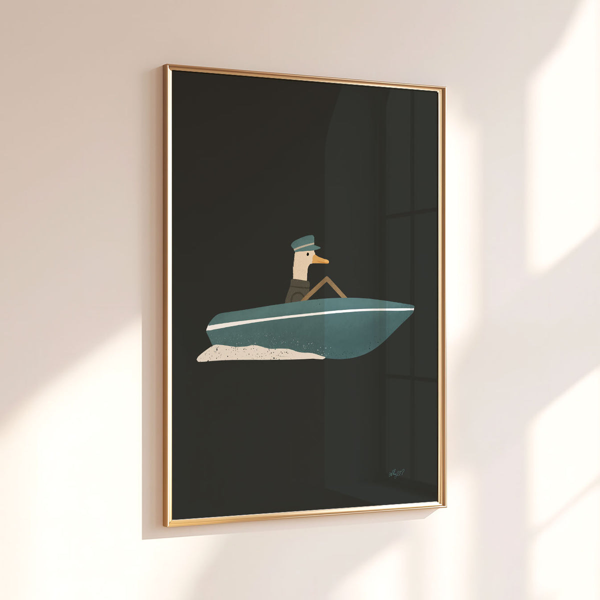 Speedboat Duck Poster