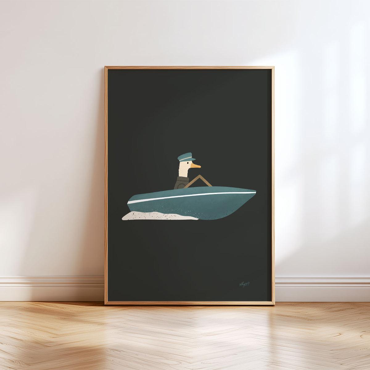 Speedboat Duck Poster