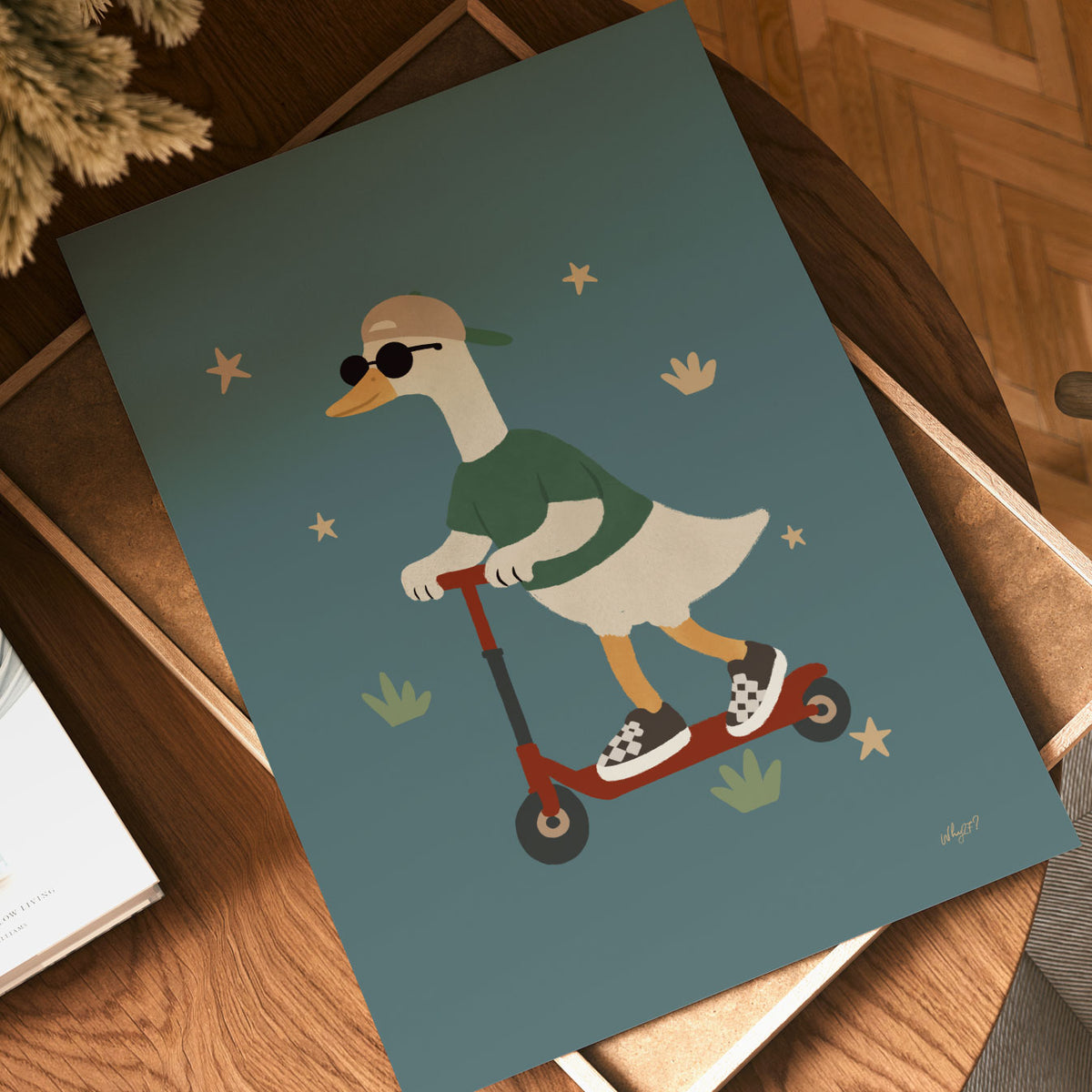 Scooter Goose Green Poster