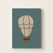Gestreifter Heißluftballon Poster