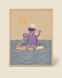 Paddleboard-Oktopus Poster