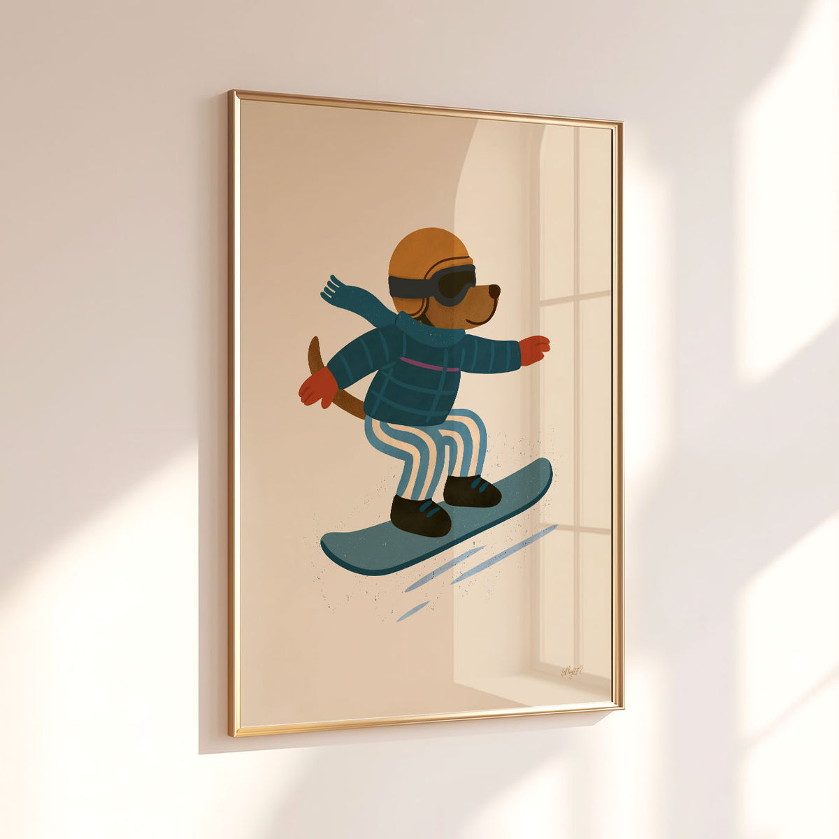 Skiing Fox Poster