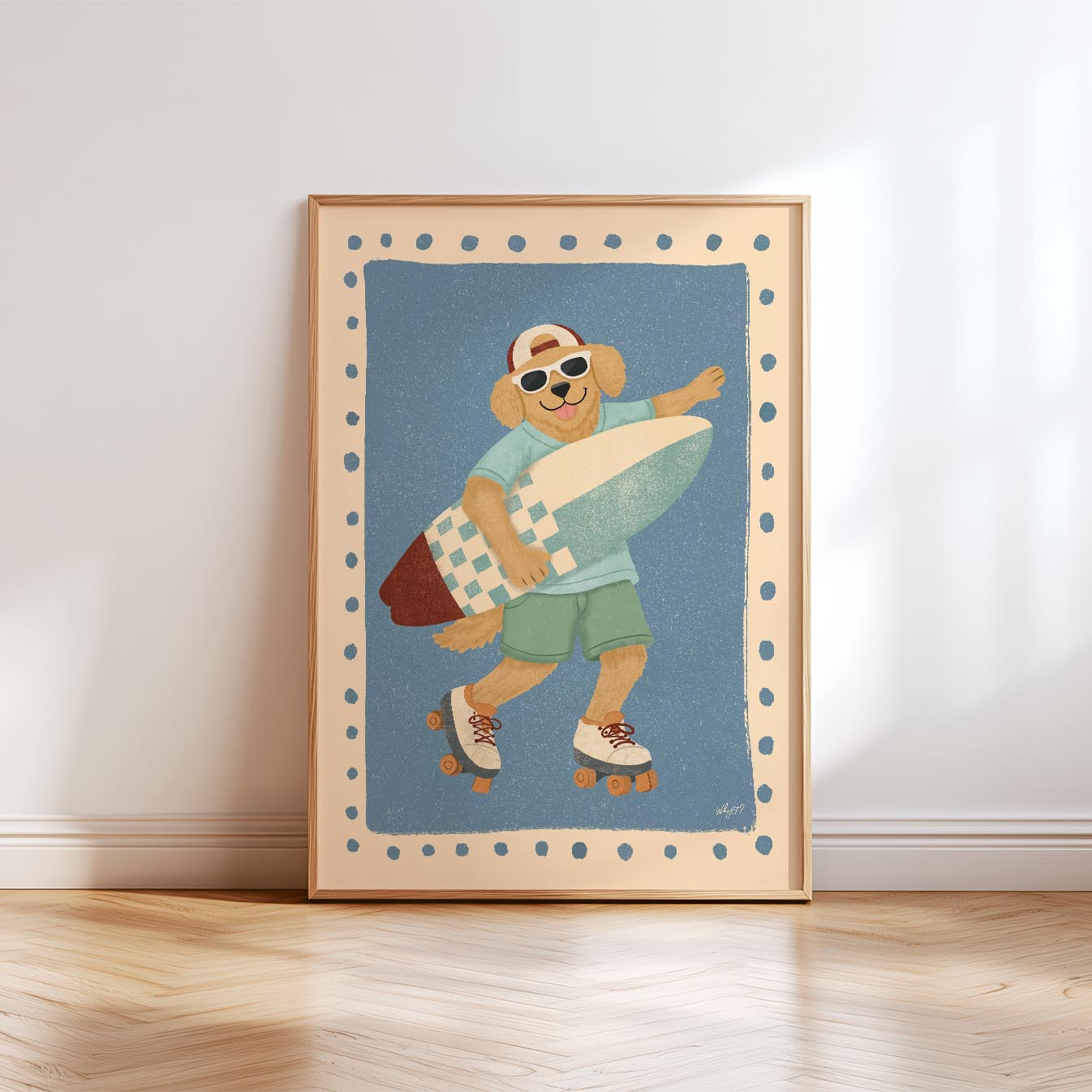 Surf & Roll Hundeplakat