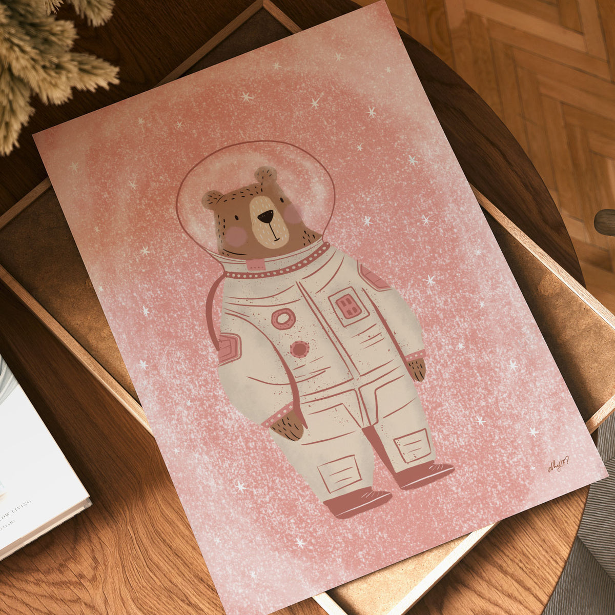 Little Astronaut Cream Poster