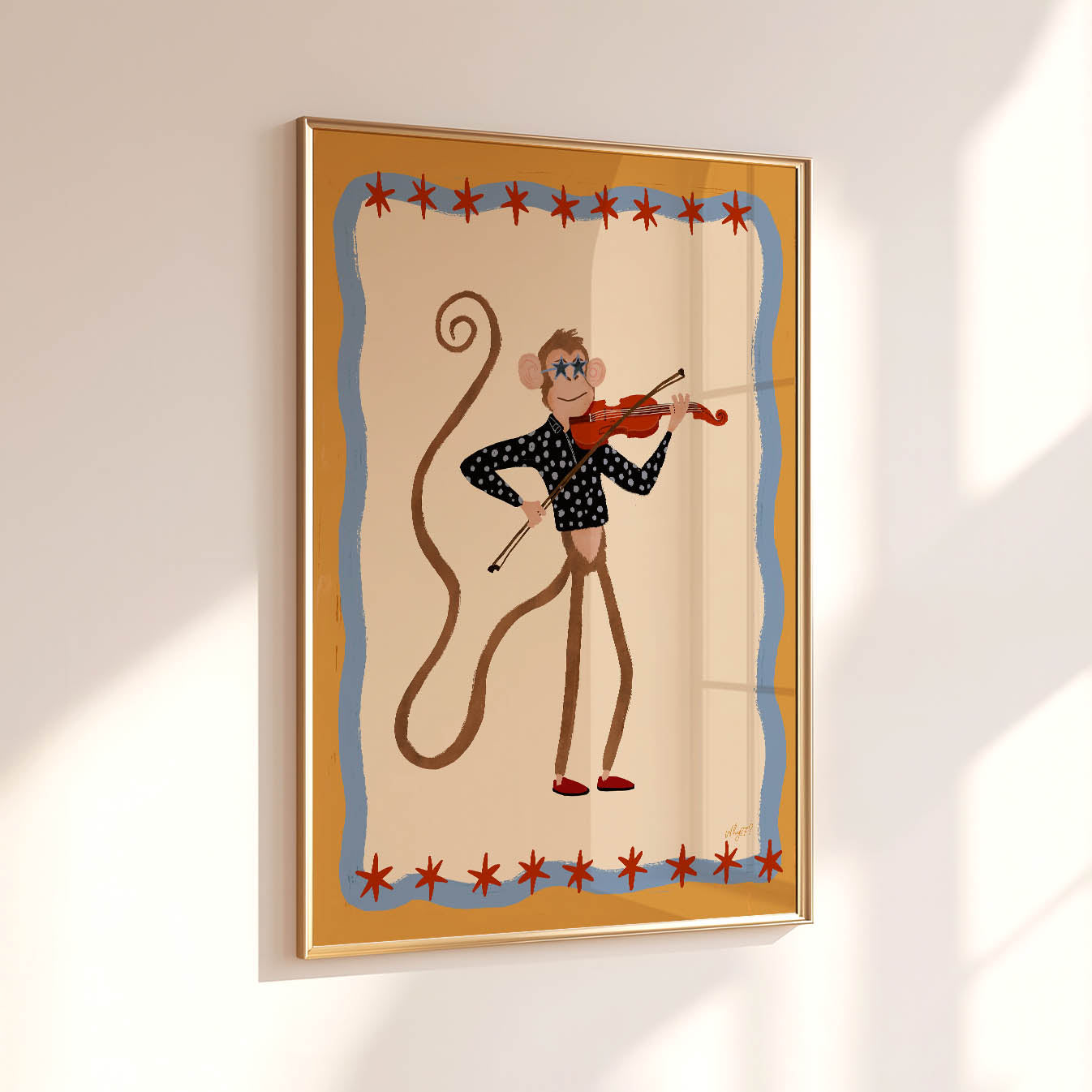 Kleiner Geiger-Affe-Poster