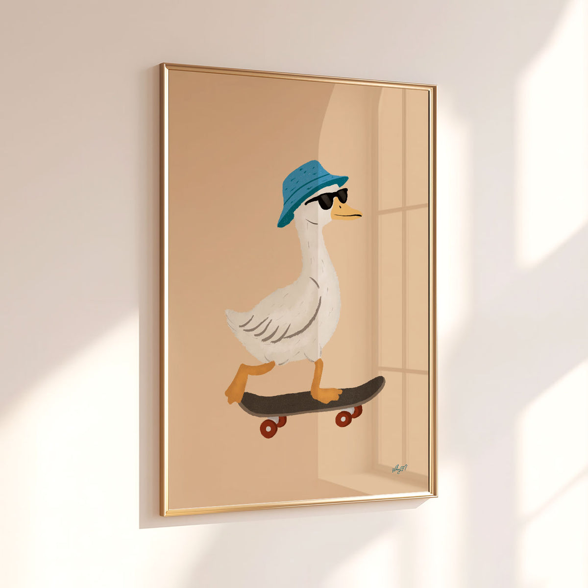 Skater Goose Poster
