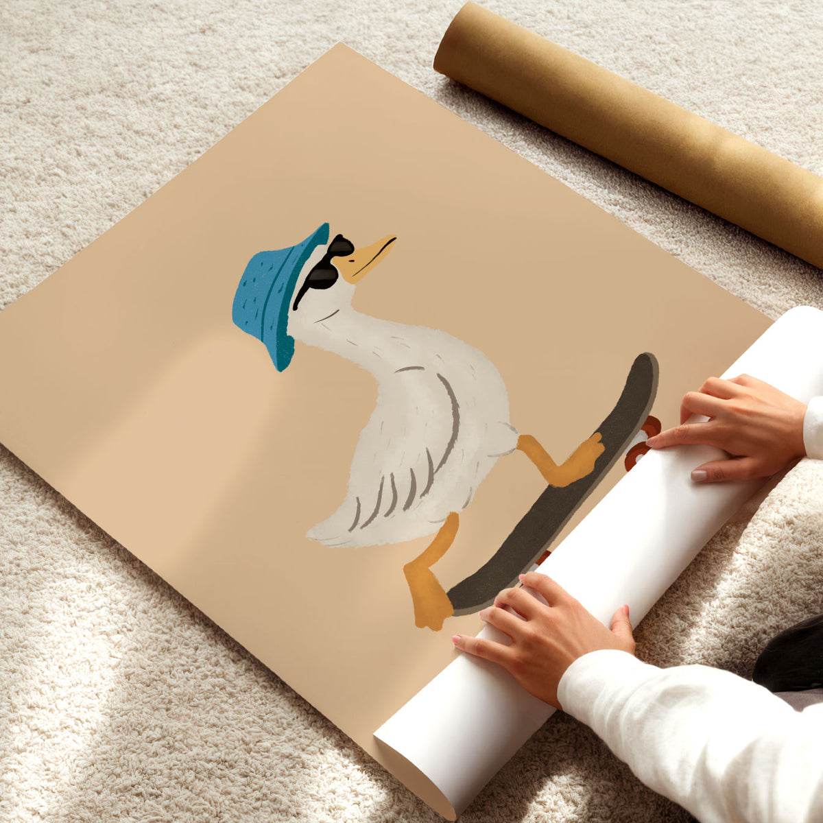 Skater Goose Poster