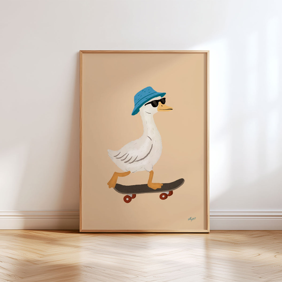 Skater Goose Poster