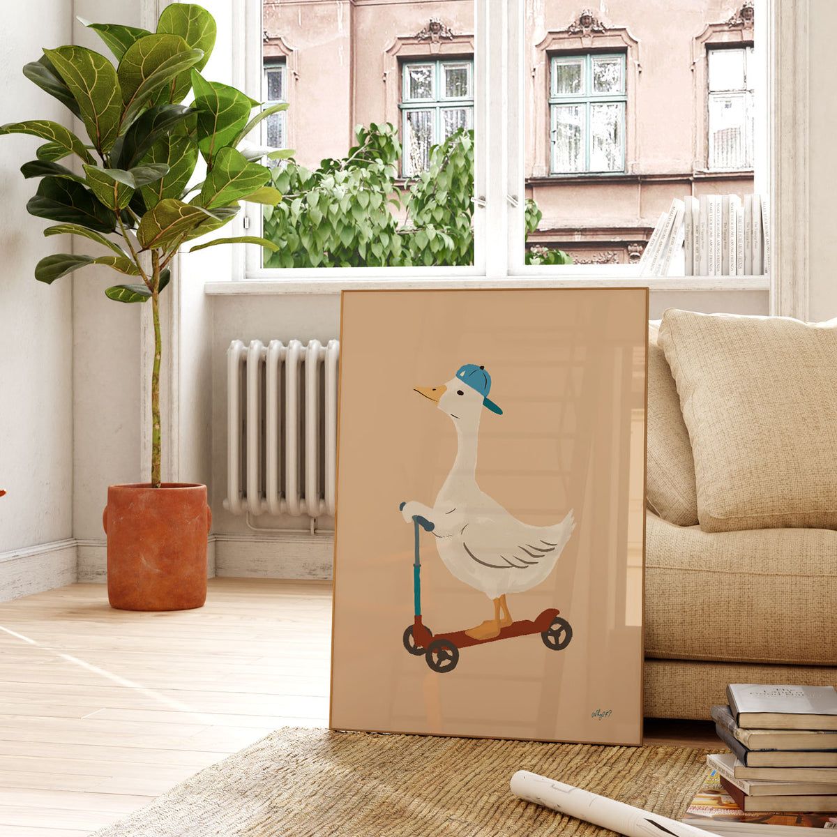 Scooter Goose Poster