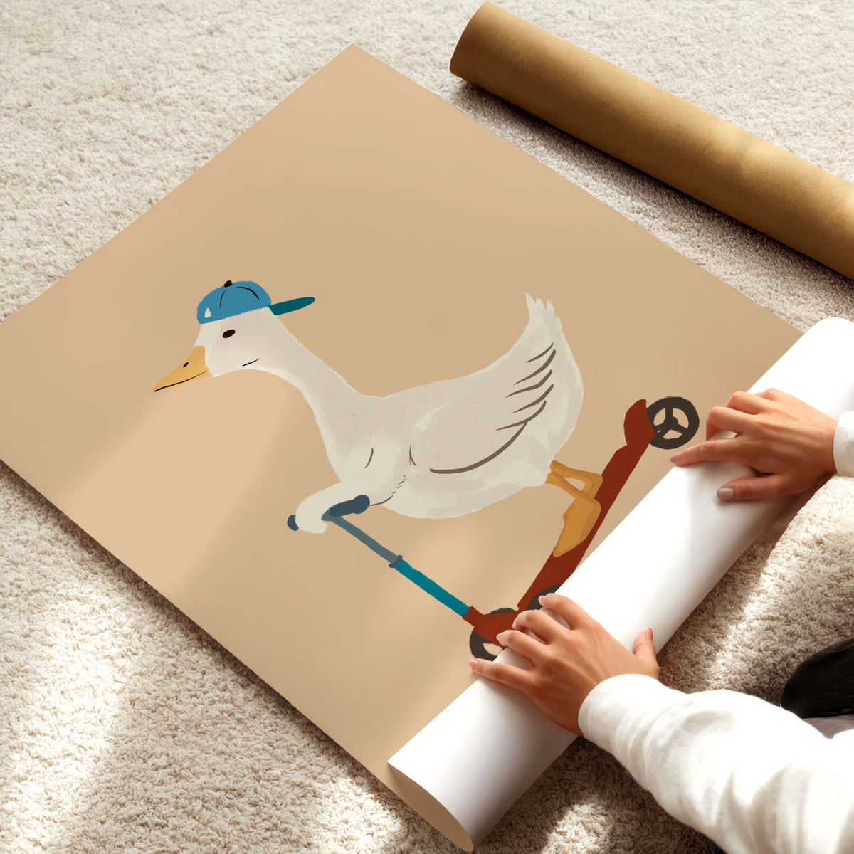 Scooter Goose Poster