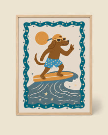 Surfender Hund Poster