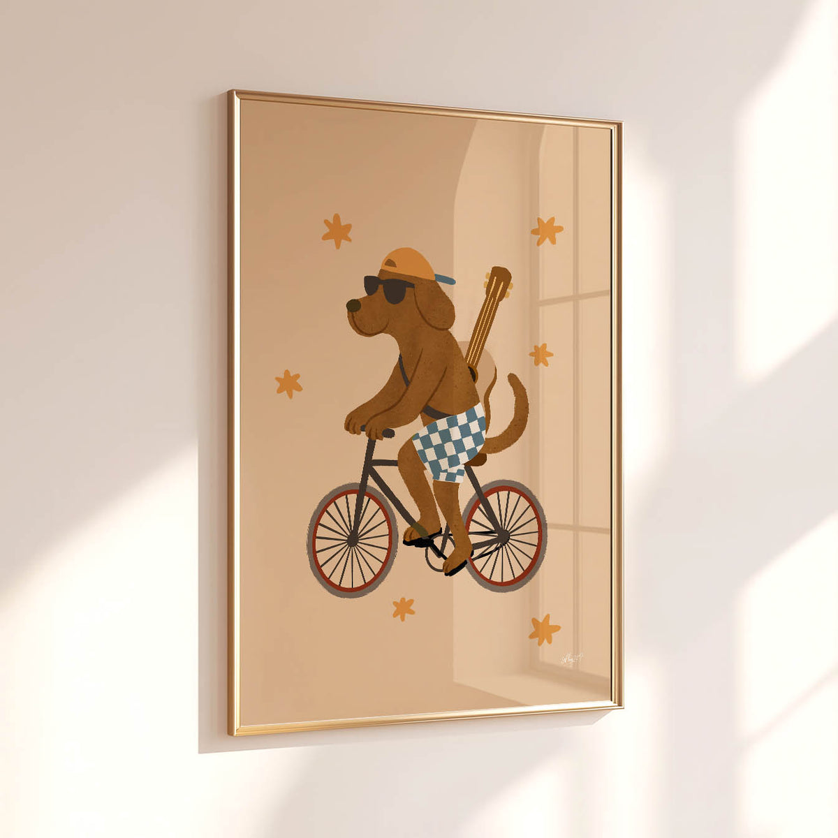 Adventure Bike Dog Poster