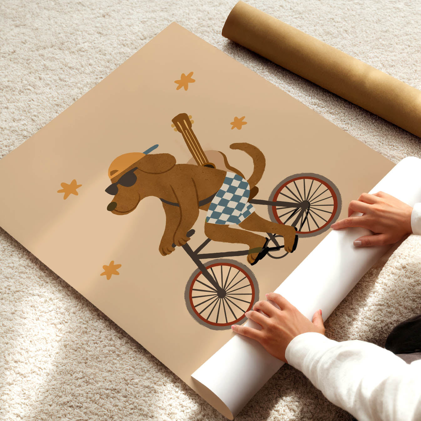 Adventure Bike Hundeposter