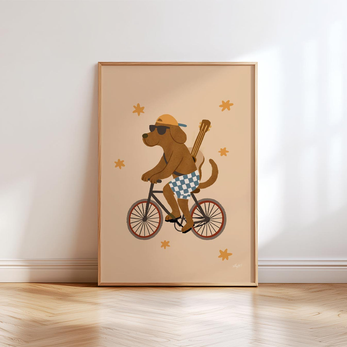 Adventure Bike Dog Poster