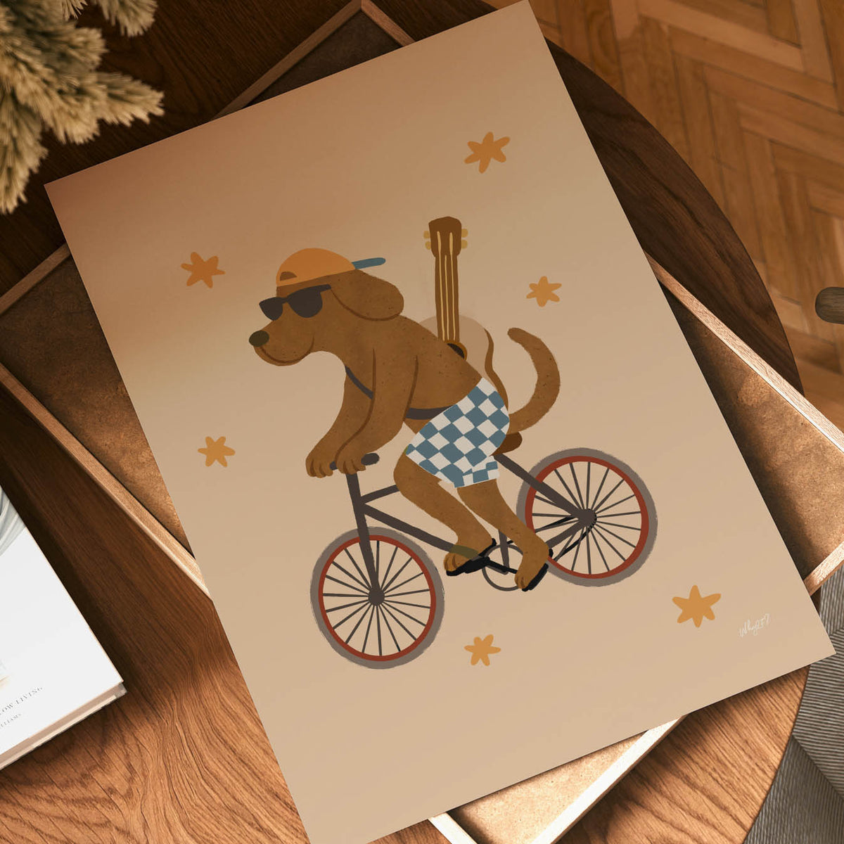 Adventure Bike Dog Poster