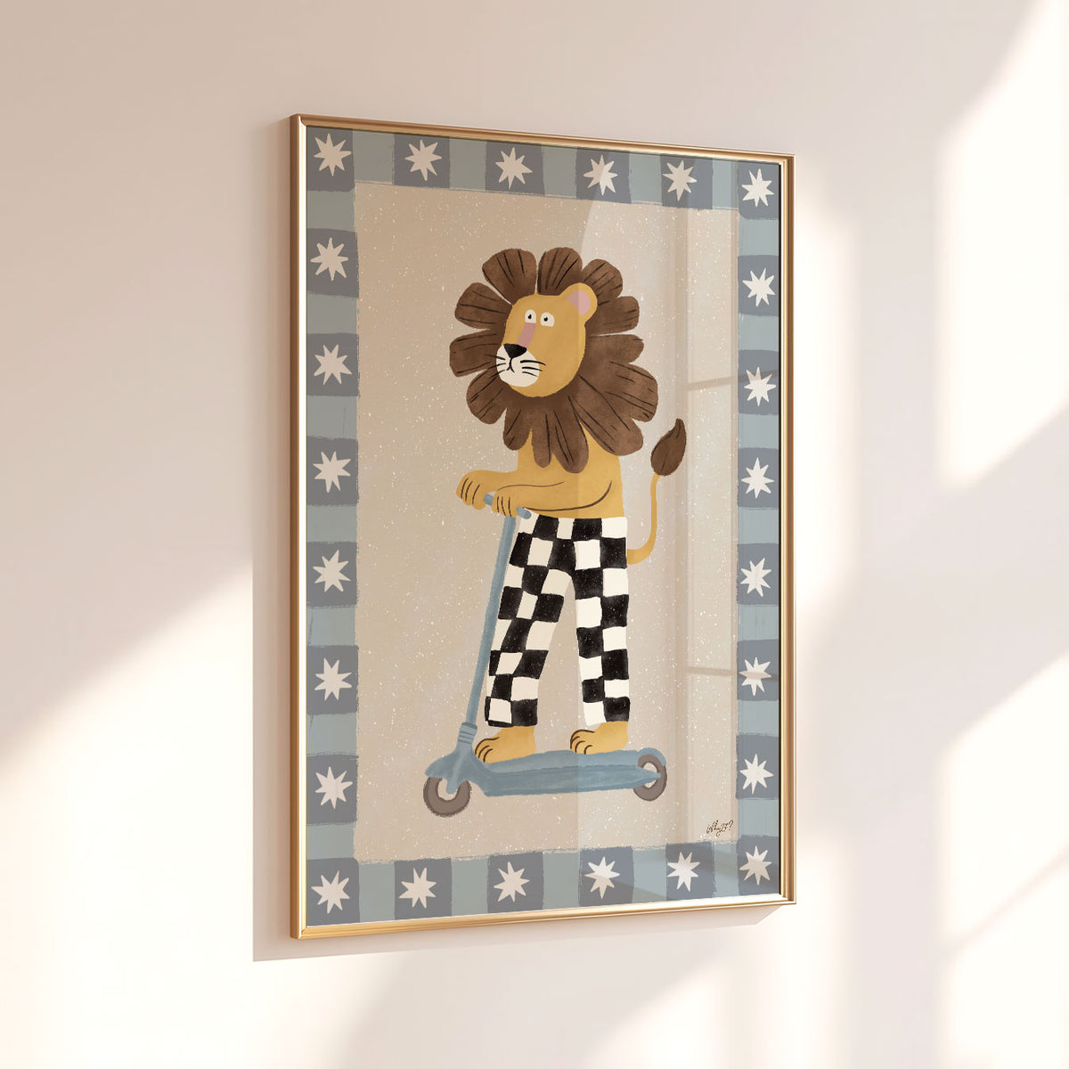 Skater Lion Poster