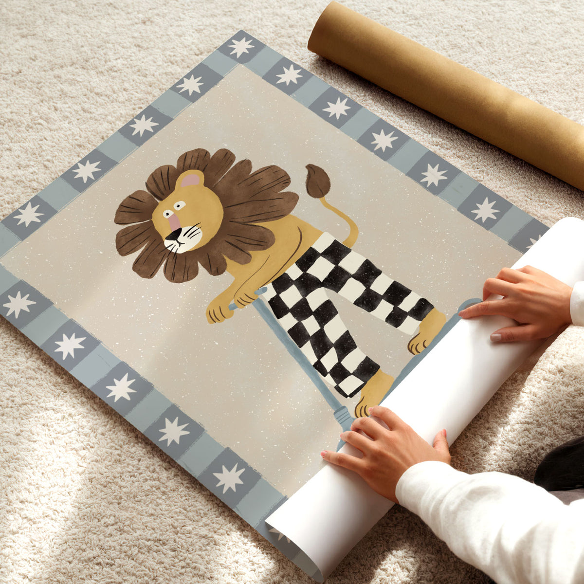 Skater Lion Poster