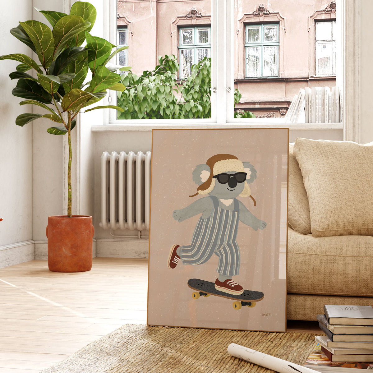 Skater Koala Poster