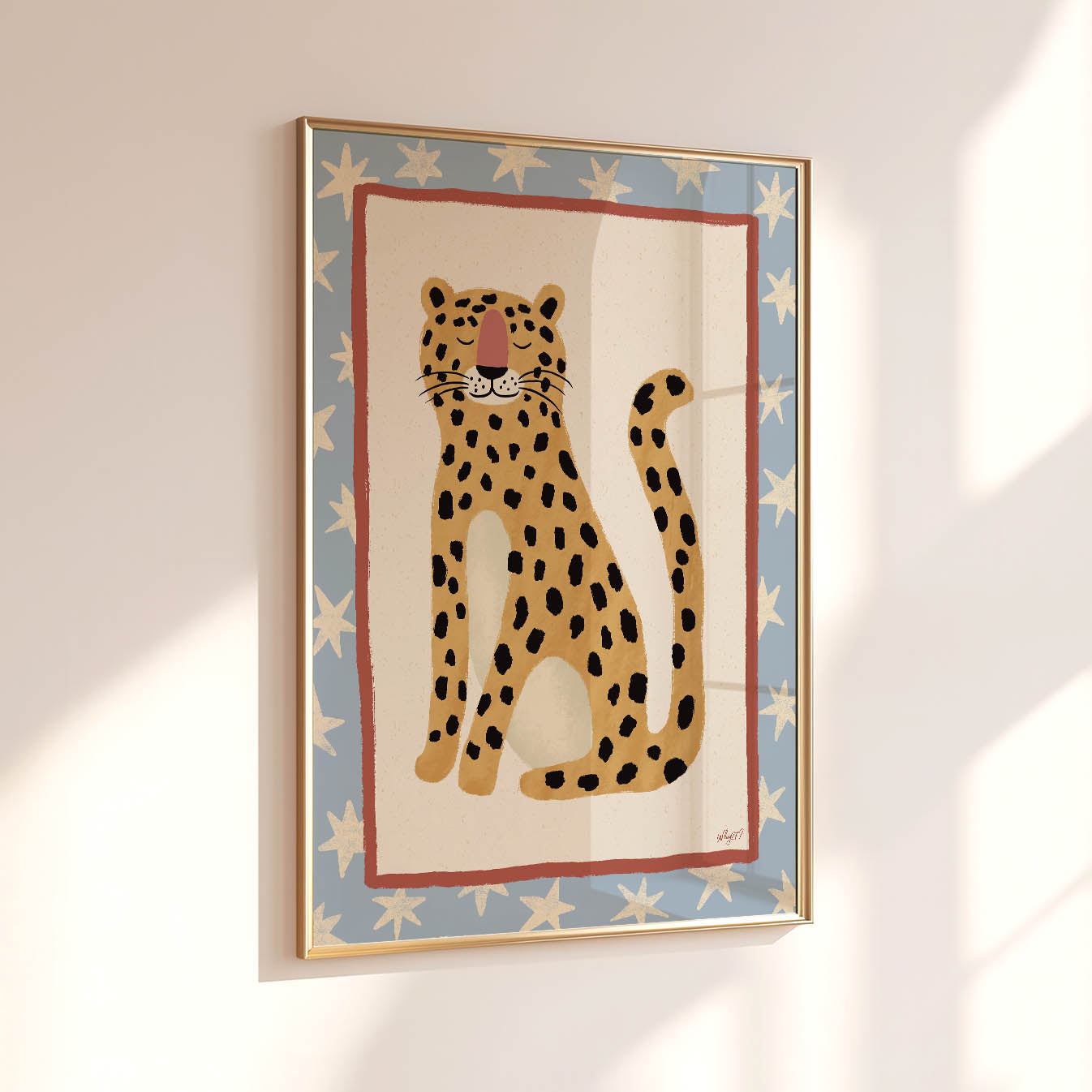 Friedlicher Leopard Poster