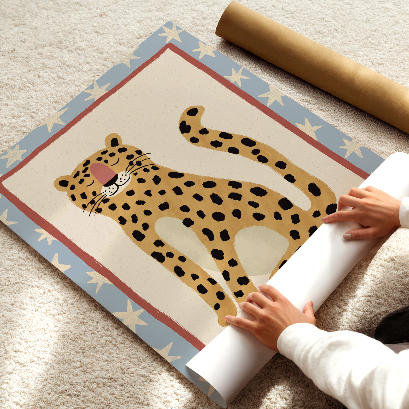 Friedlicher Leopard Poster