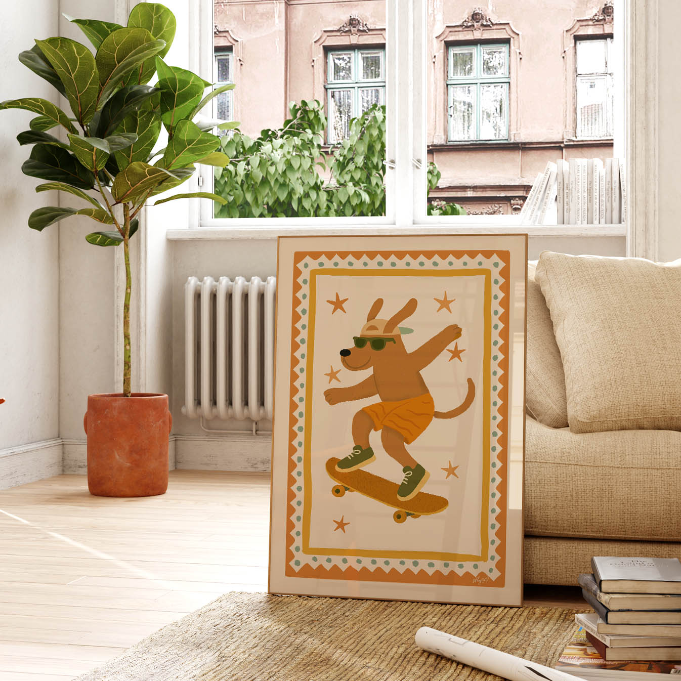 Sky Rider Dog Poster