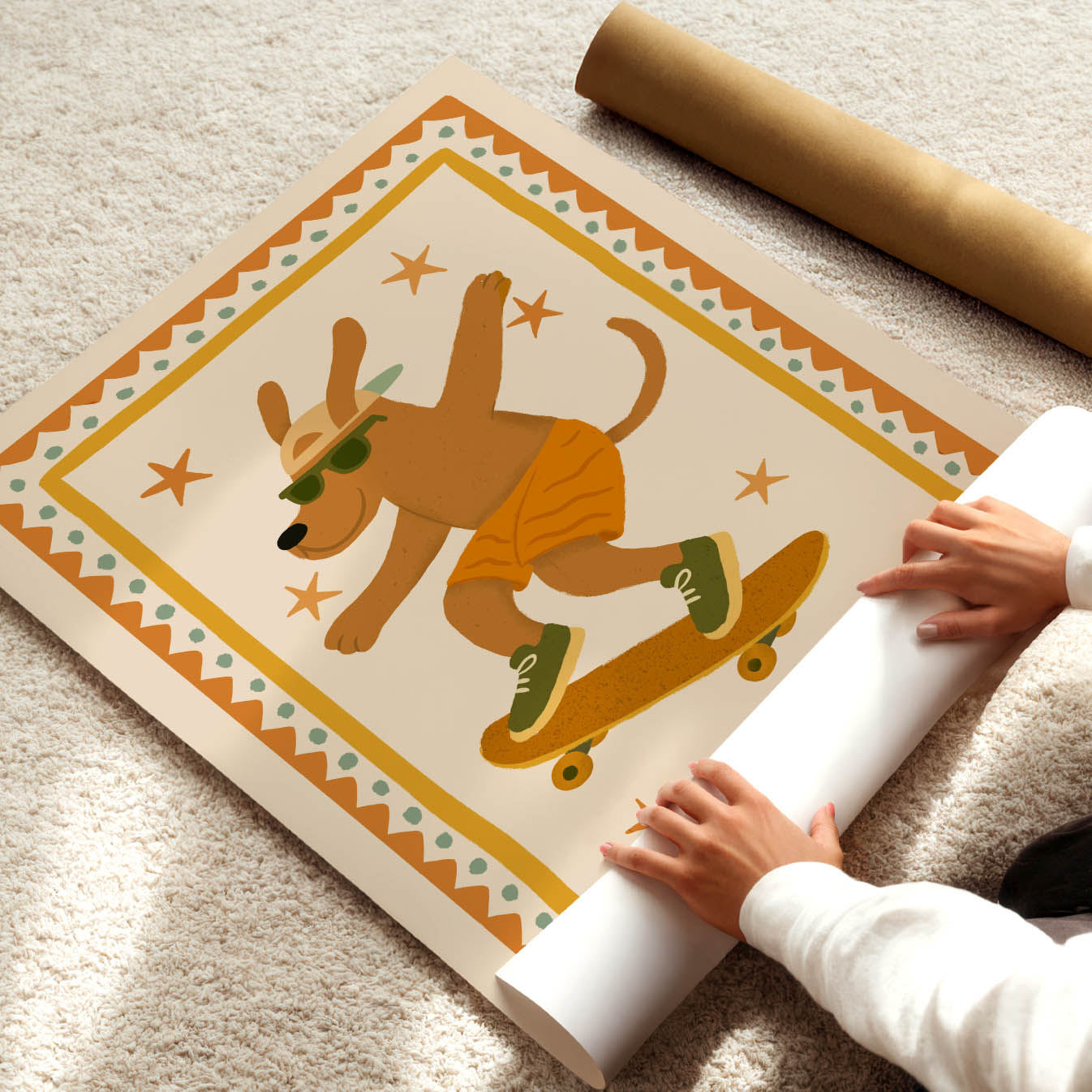 Sky Rider Dog Poster