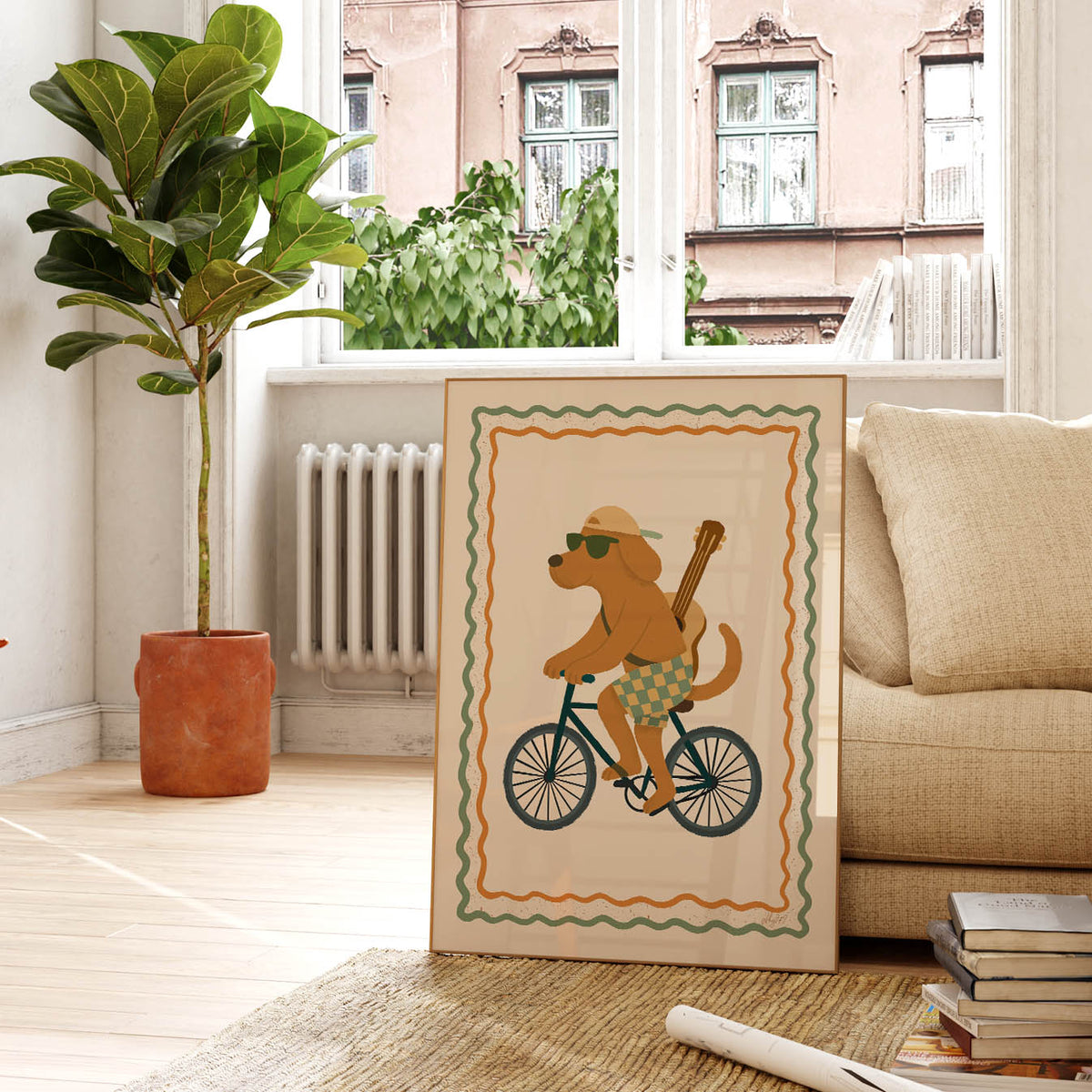 Adventure Dog Bike Poster