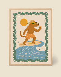 Surfer-Poster – Wellen reiten