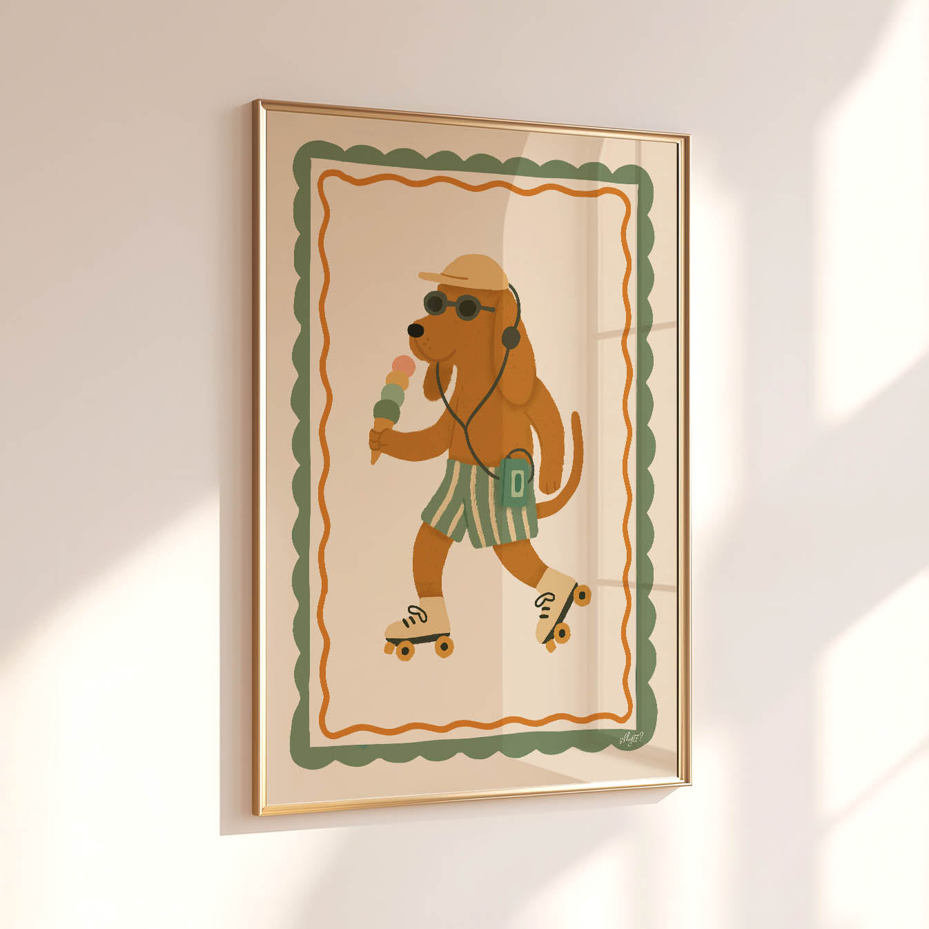 Summer Vibes Dog Poster