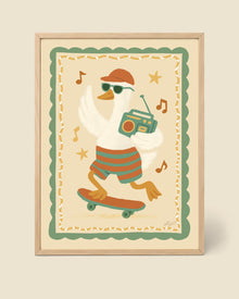 Poster Skate-Gans mit Radio