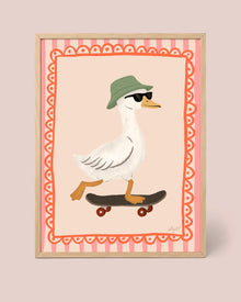Poster Skateboard-Gans