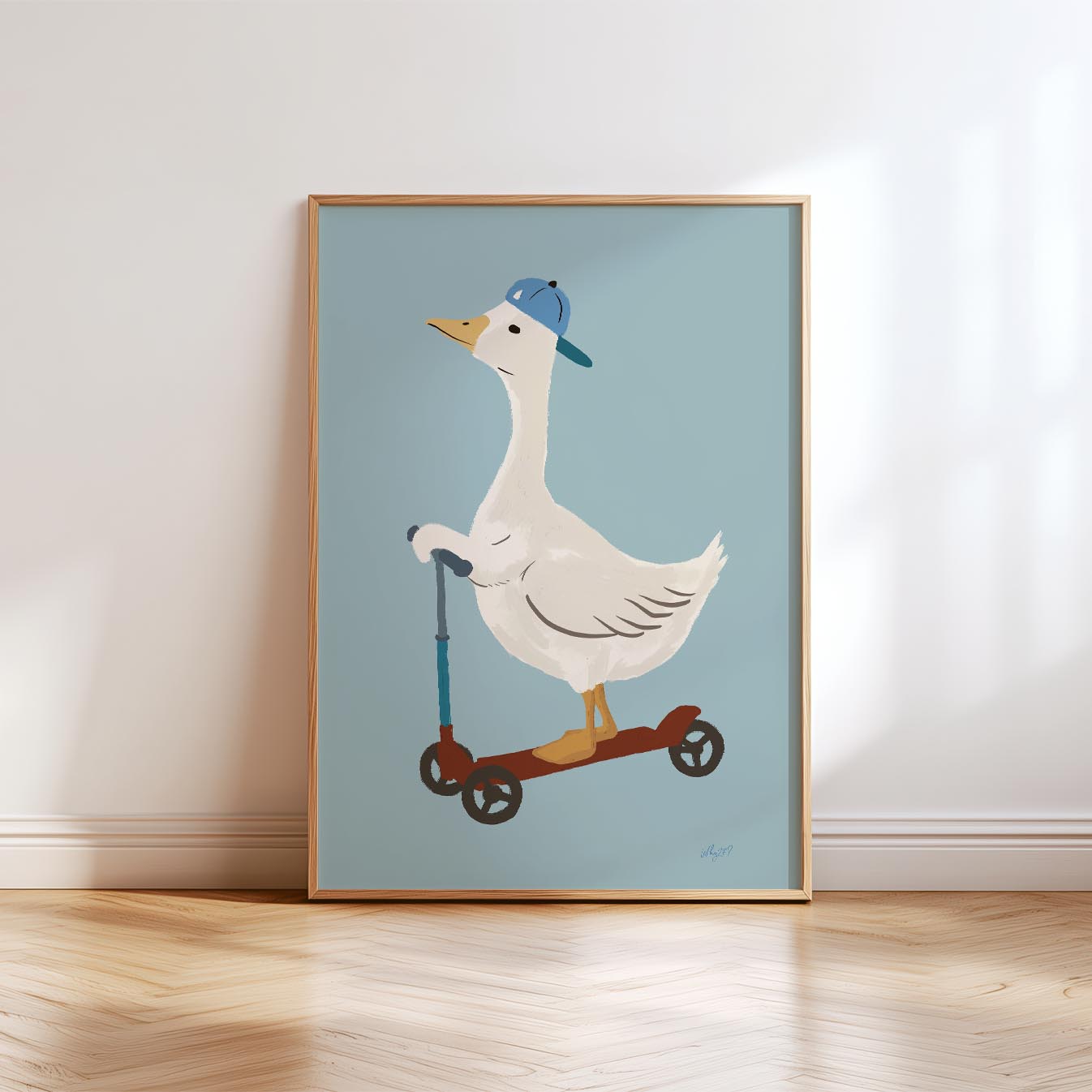 Goose Scooter Poster