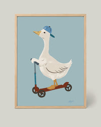 Poster Oie en Trottinette