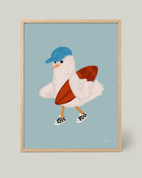 Surfer-Gans Poster in Creme