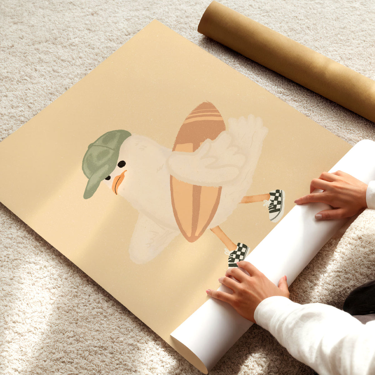 Seagull Surf Day Poster