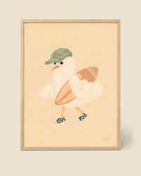 Poster Möwe Surftag