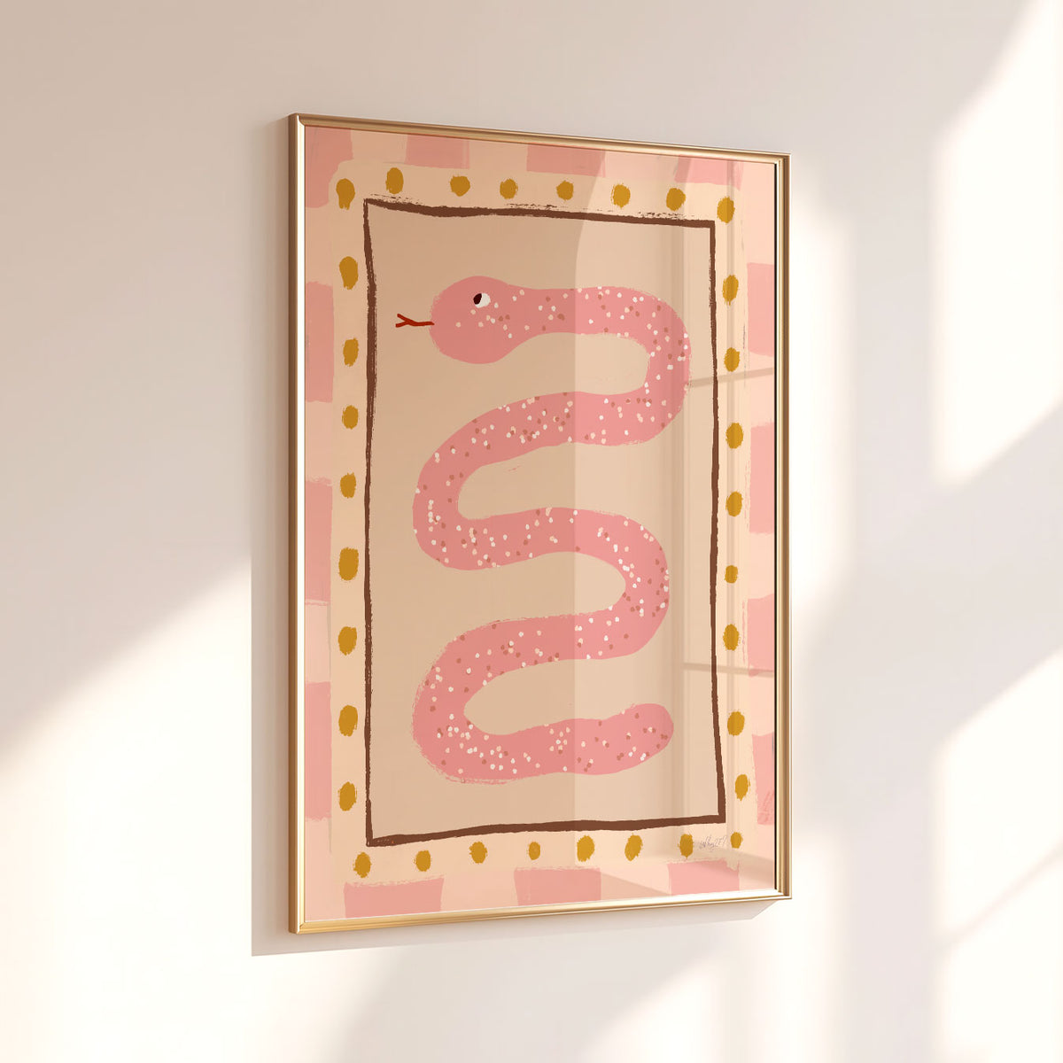 Pink Snake Poster