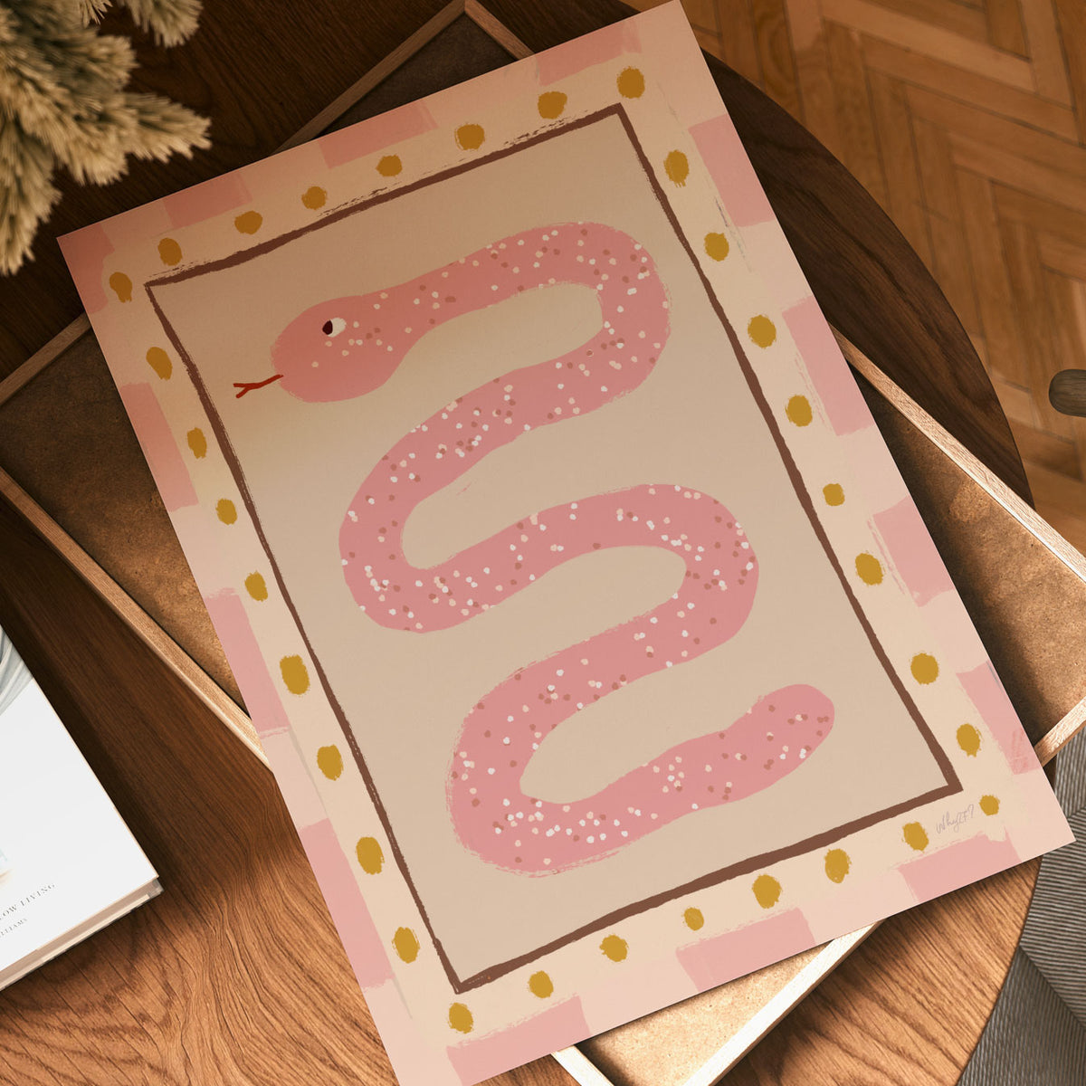 Pink Snake Poster