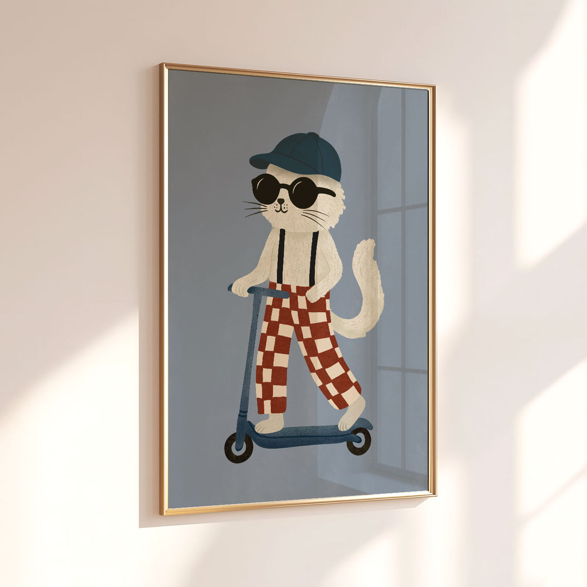 Scooter Cat Poster