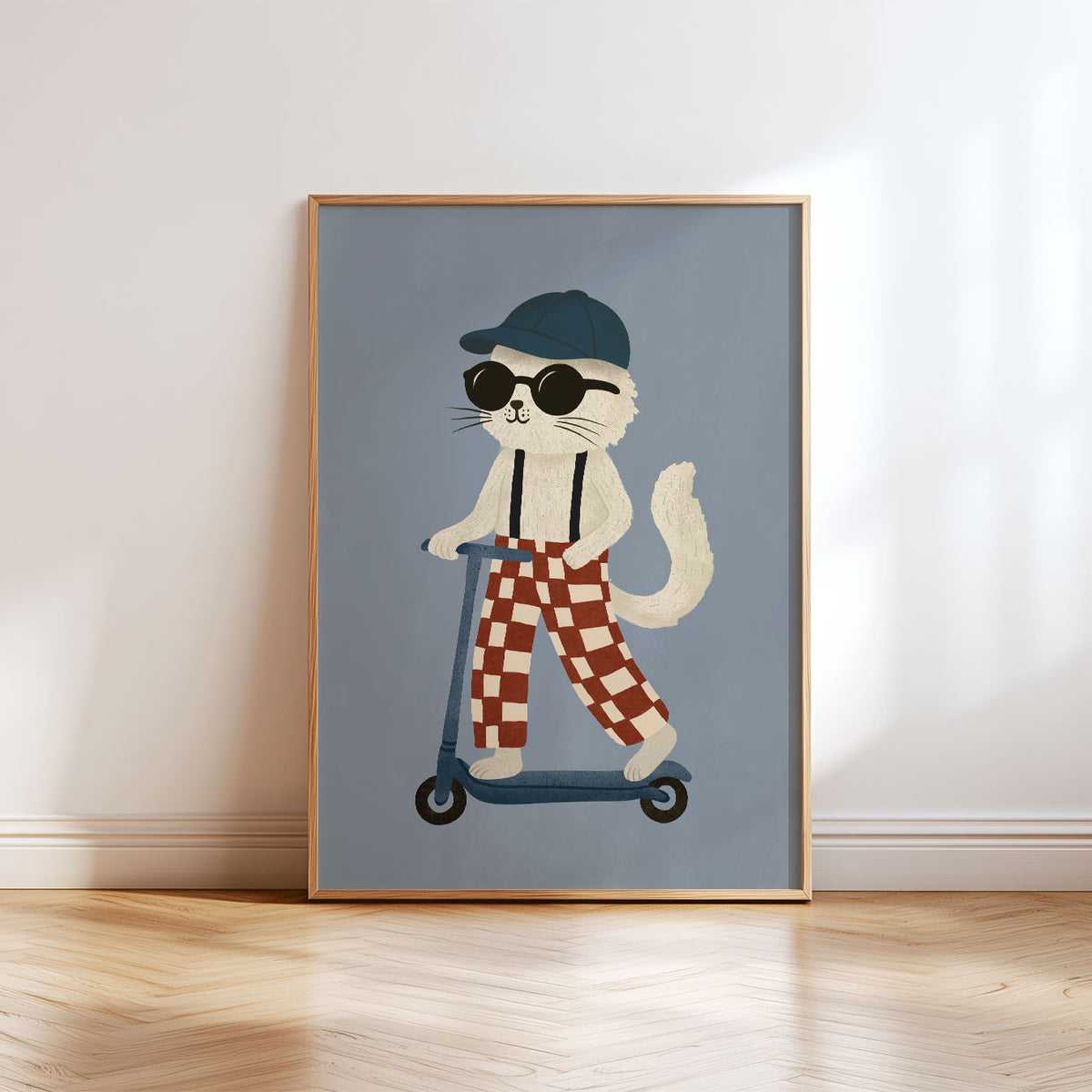Scooter Cat Poster