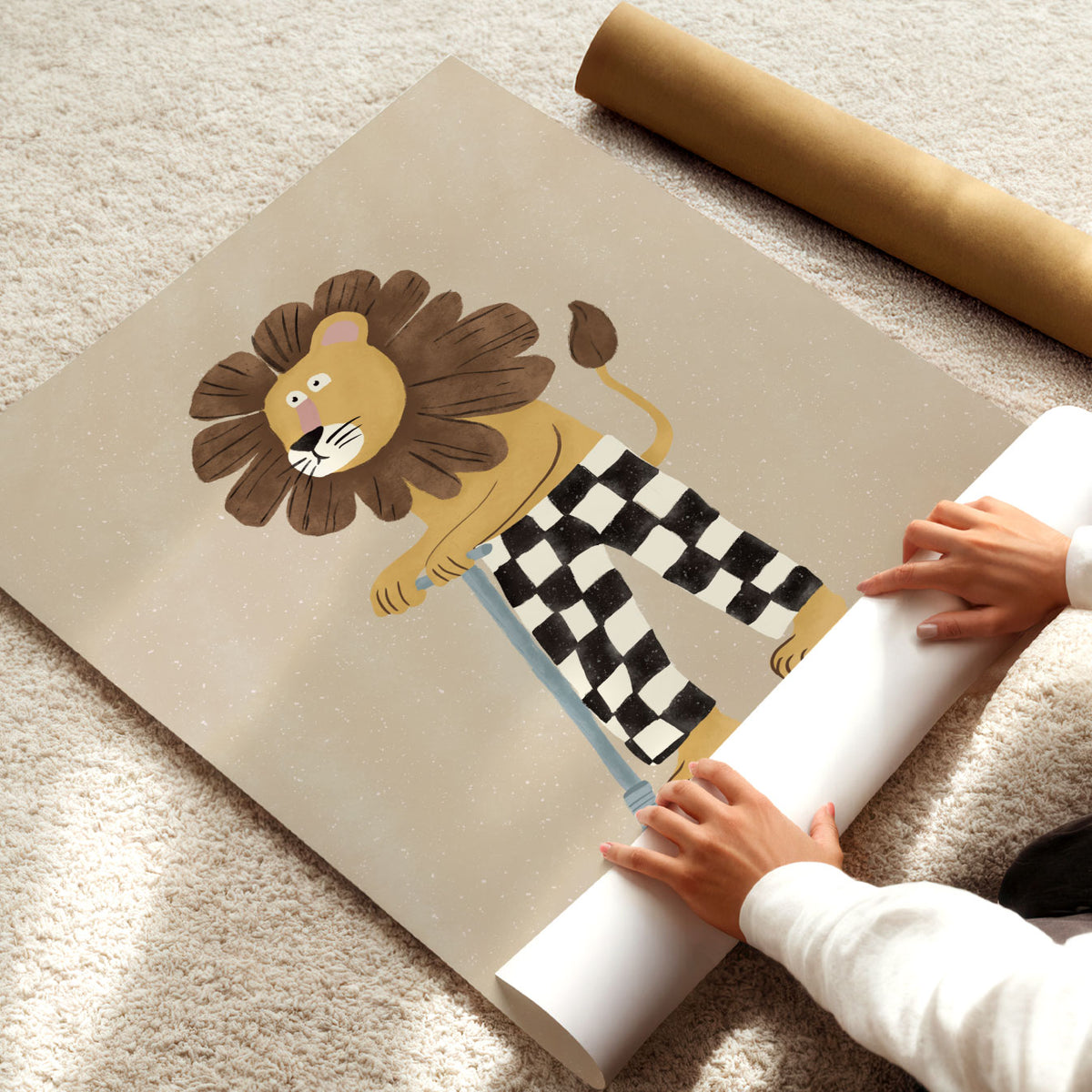 Scooter Lion Poster