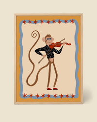 Póster Mono Violinista