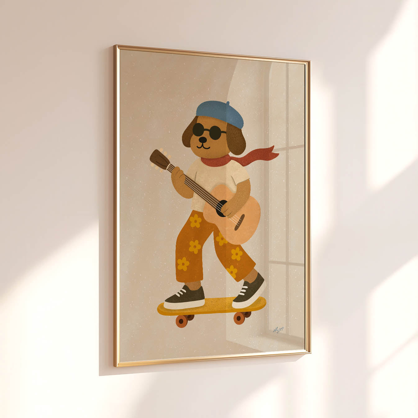 Rolling Tunes Dog Poster