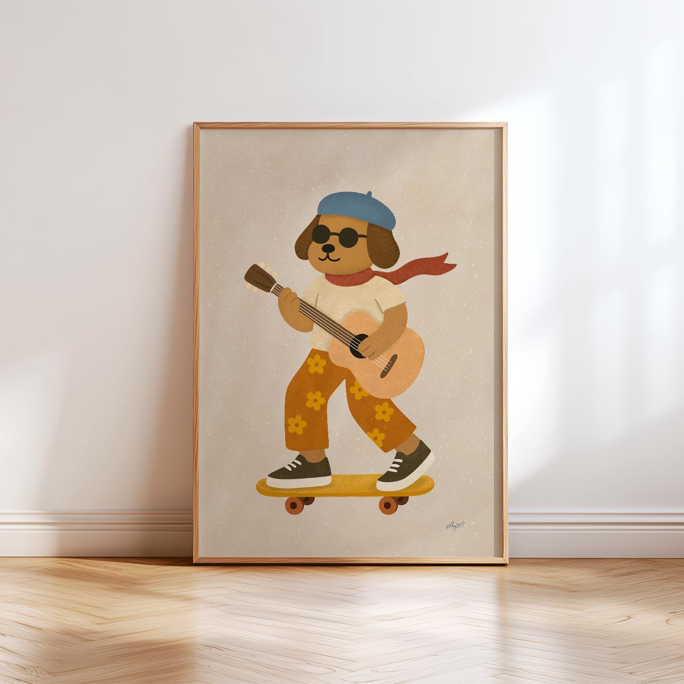 Rolling Tunes Dog Poster