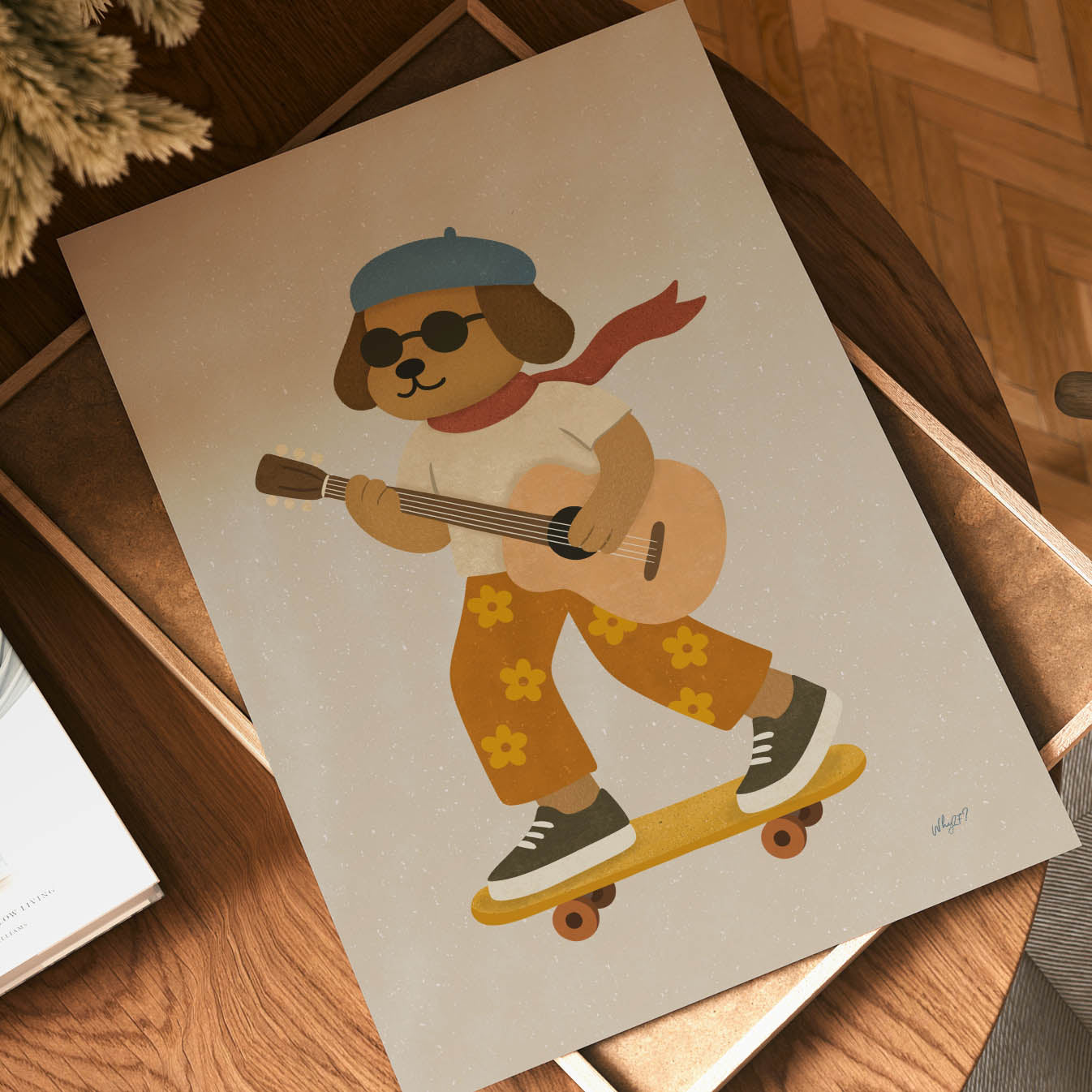 Rolling Tunes Dog Poster