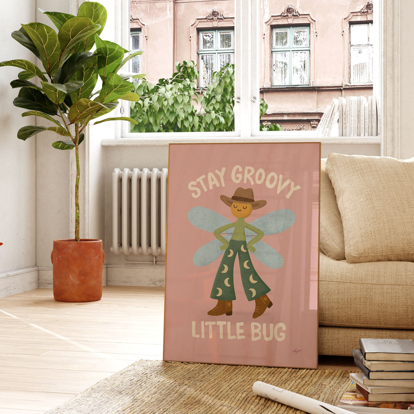 Stay Groovy Little Bug Poster